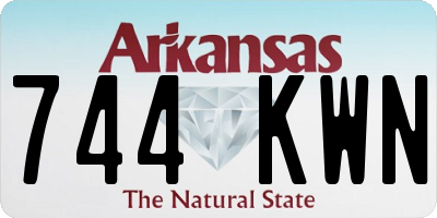 AR license plate 744KWN