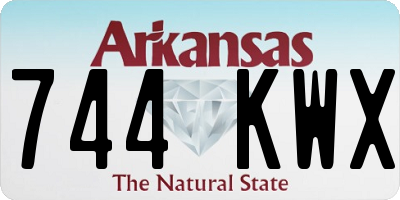 AR license plate 744KWX