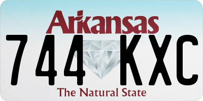 AR license plate 744KXC