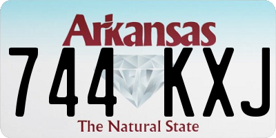 AR license plate 744KXJ