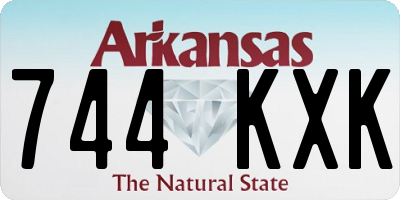 AR license plate 744KXK
