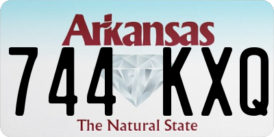AR license plate 744KXQ