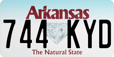 AR license plate 744KYD