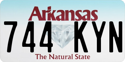 AR license plate 744KYN