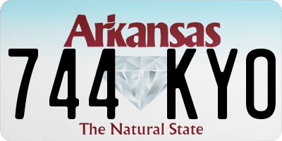 AR license plate 744KYO