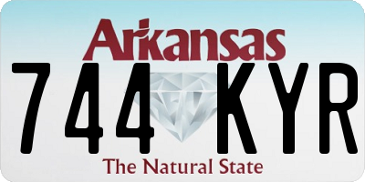 AR license plate 744KYR