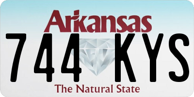 AR license plate 744KYS