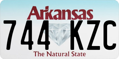 AR license plate 744KZC