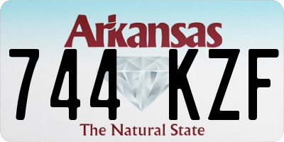 AR license plate 744KZF