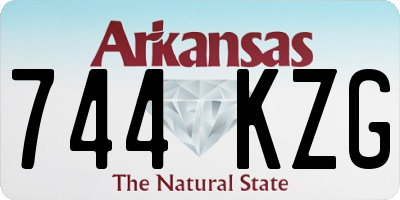 AR license plate 744KZG