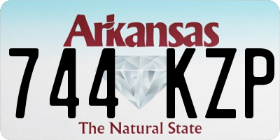 AR license plate 744KZP