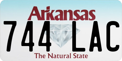 AR license plate 744LAC