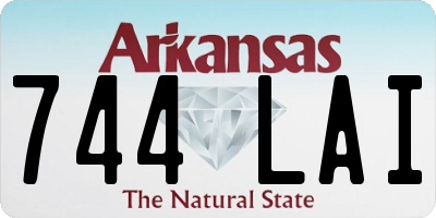 AR license plate 744LAI