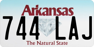 AR license plate 744LAJ