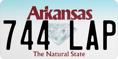 AR license plate 744LAP