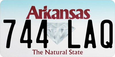 AR license plate 744LAQ