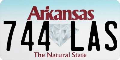AR license plate 744LAS