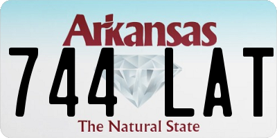 AR license plate 744LAT