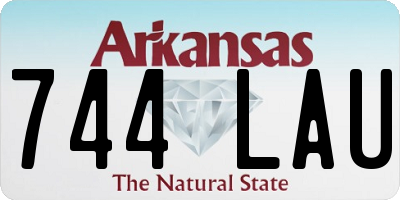 AR license plate 744LAU
