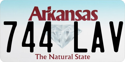 AR license plate 744LAV