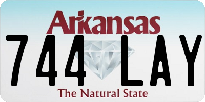 AR license plate 744LAY