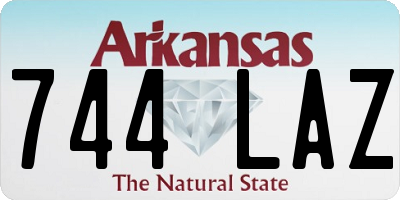 AR license plate 744LAZ