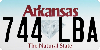 AR license plate 744LBA