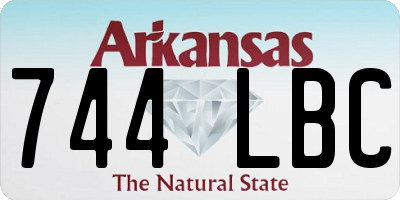 AR license plate 744LBC