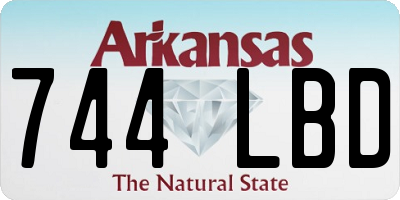 AR license plate 744LBD