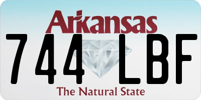 AR license plate 744LBF