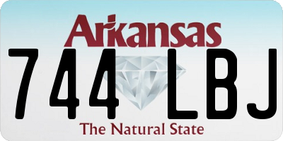 AR license plate 744LBJ