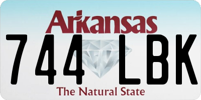 AR license plate 744LBK