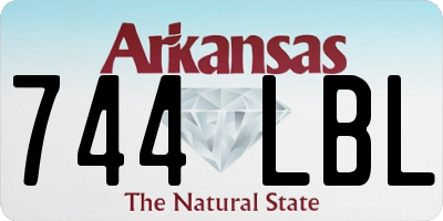 AR license plate 744LBL