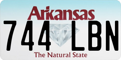 AR license plate 744LBN