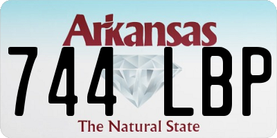 AR license plate 744LBP