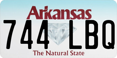 AR license plate 744LBQ