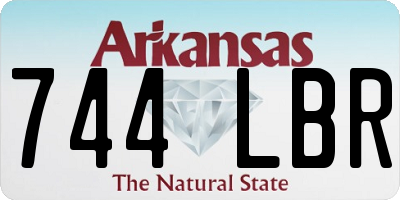 AR license plate 744LBR