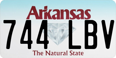 AR license plate 744LBV