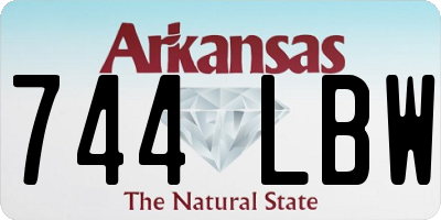AR license plate 744LBW
