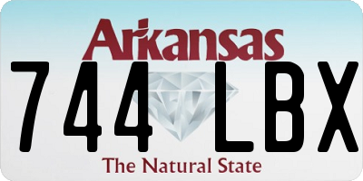 AR license plate 744LBX