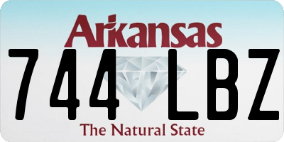 AR license plate 744LBZ