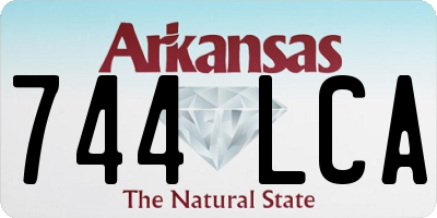 AR license plate 744LCA