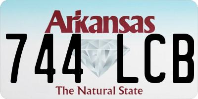 AR license plate 744LCB