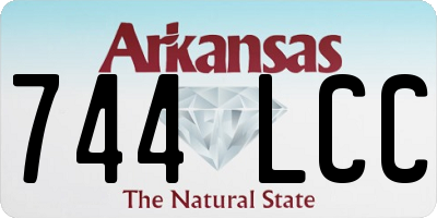 AR license plate 744LCC