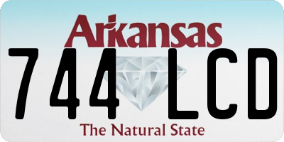 AR license plate 744LCD