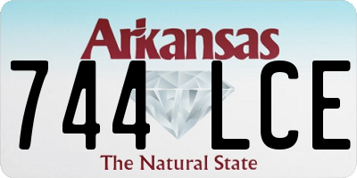 AR license plate 744LCE