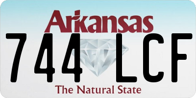 AR license plate 744LCF