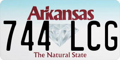 AR license plate 744LCG