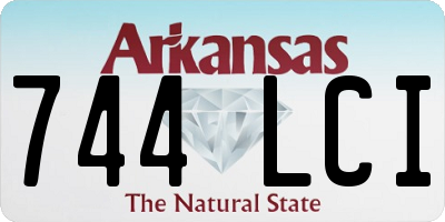 AR license plate 744LCI