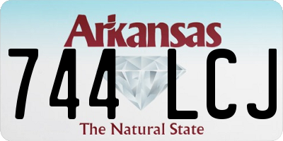 AR license plate 744LCJ